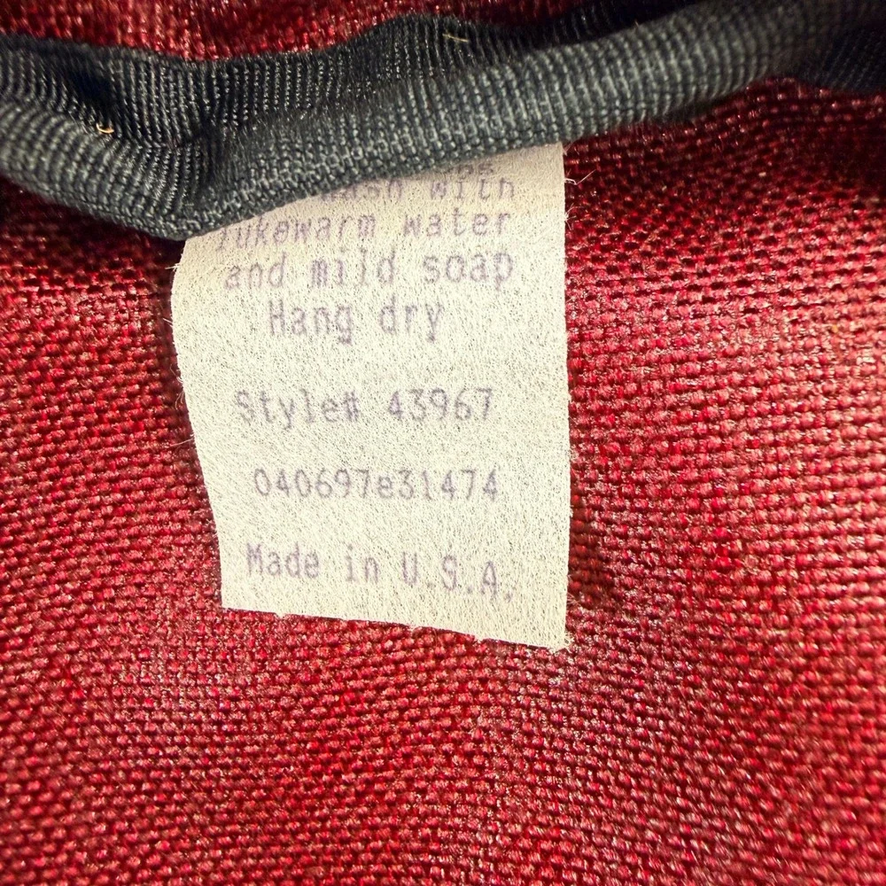 Vintage JanSport Red Suede Bottom Backpack Made in USA 43967 Right Pack 90s